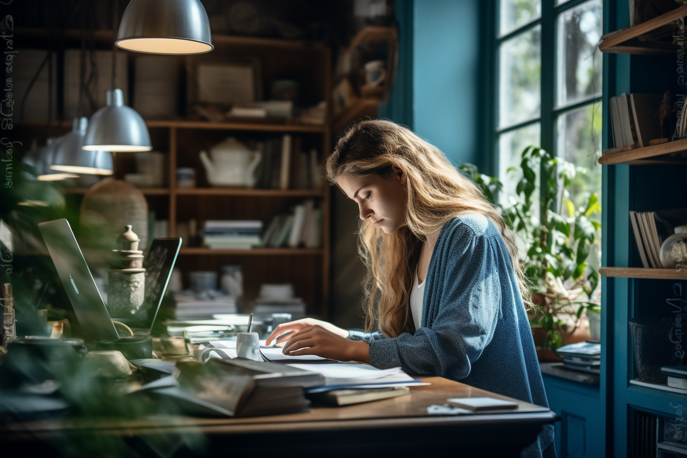 creativindie_stock_photo_of_a_pretty_writer_working_in_office_w_b3ae1d88-b7a0-49af-a0d0-cc0eee269875 Book Cover Design Templates and 3D Mockups to Make Your Book Beautiful